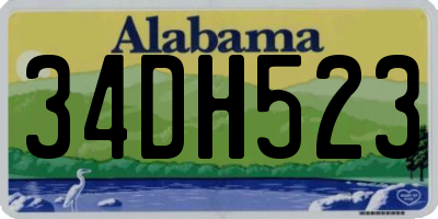 AL license plate 34DH523