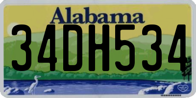 AL license plate 34DH534
