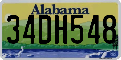 AL license plate 34DH548