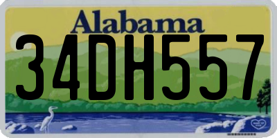 AL license plate 34DH557