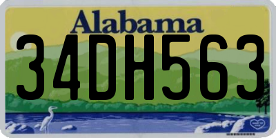 AL license plate 34DH563