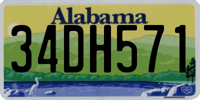 AL license plate 34DH571