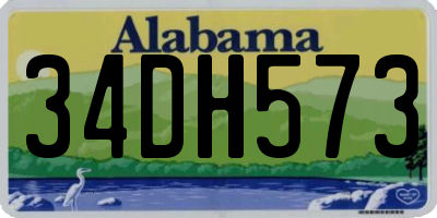 AL license plate 34DH573