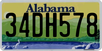 AL license plate 34DH578