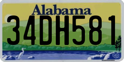 AL license plate 34DH581