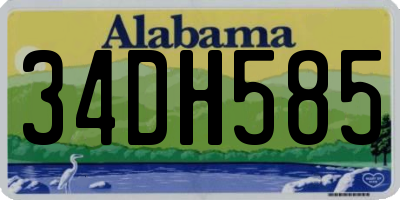 AL license plate 34DH585