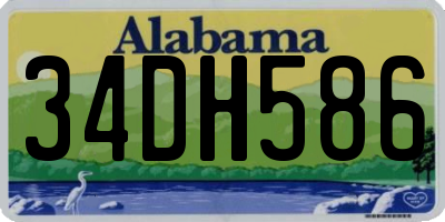AL license plate 34DH586