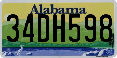 AL license plate 34DH598
