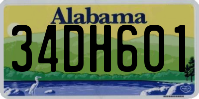 AL license plate 34DH601