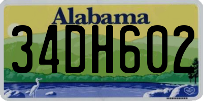 AL license plate 34DH602