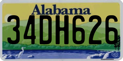 AL license plate 34DH626