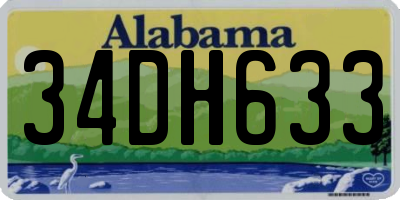 AL license plate 34DH633