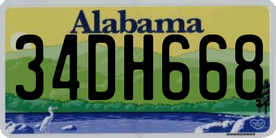 AL license plate 34DH668