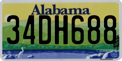 AL license plate 34DH688