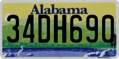 AL license plate 34DH690