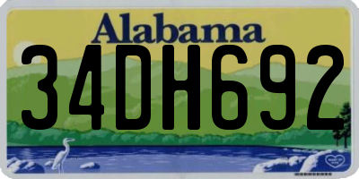 AL license plate 34DH692