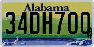 AL license plate 34DH700