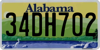 AL license plate 34DH702