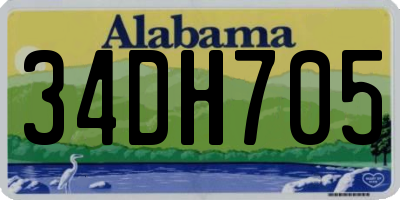 AL license plate 34DH705