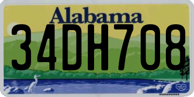 AL license plate 34DH708