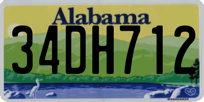 AL license plate 34DH712