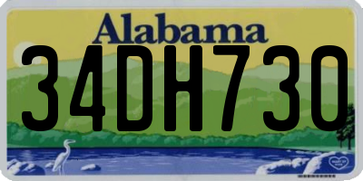AL license plate 34DH730