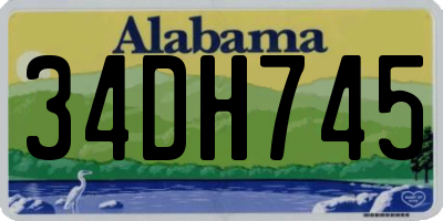 AL license plate 34DH745