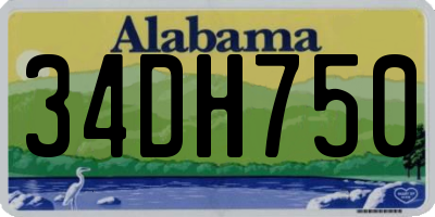 AL license plate 34DH750