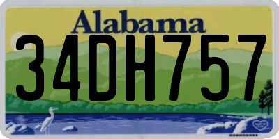 AL license plate 34DH757