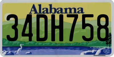 AL license plate 34DH758