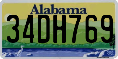 AL license plate 34DH769