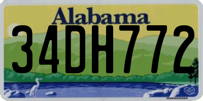 AL license plate 34DH772