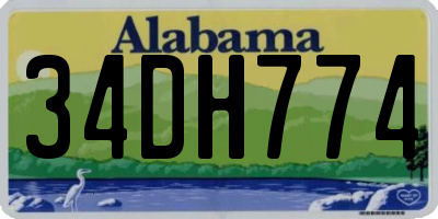 AL license plate 34DH774