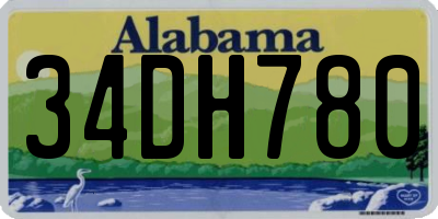AL license plate 34DH780