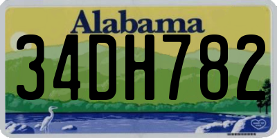 AL license plate 34DH782