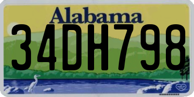 AL license plate 34DH798