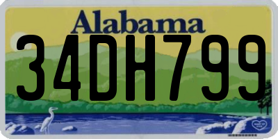 AL license plate 34DH799