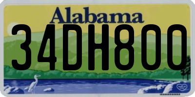 AL license plate 34DH800