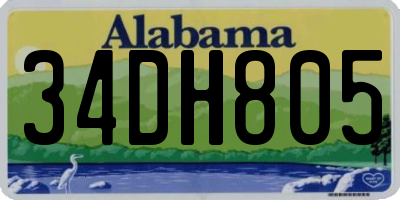 AL license plate 34DH805
