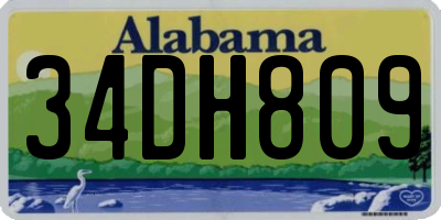 AL license plate 34DH809