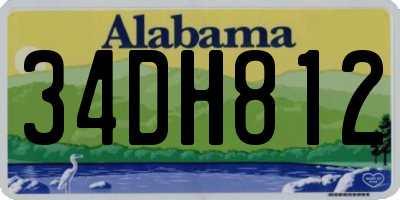 AL license plate 34DH812
