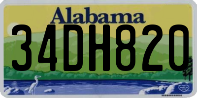 AL license plate 34DH820