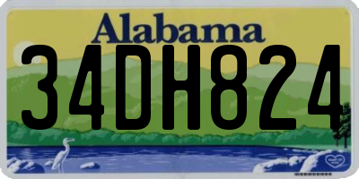 AL license plate 34DH824