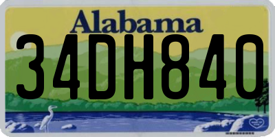 AL license plate 34DH840