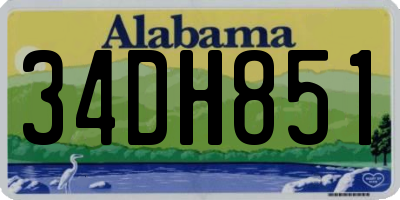 AL license plate 34DH851