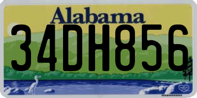AL license plate 34DH856