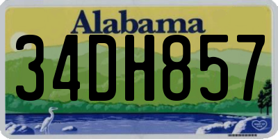 AL license plate 34DH857