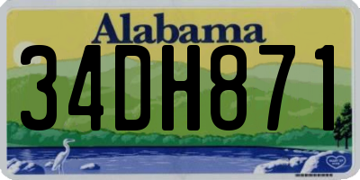 AL license plate 34DH871