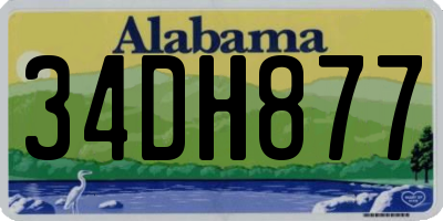 AL license plate 34DH877