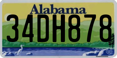 AL license plate 34DH878